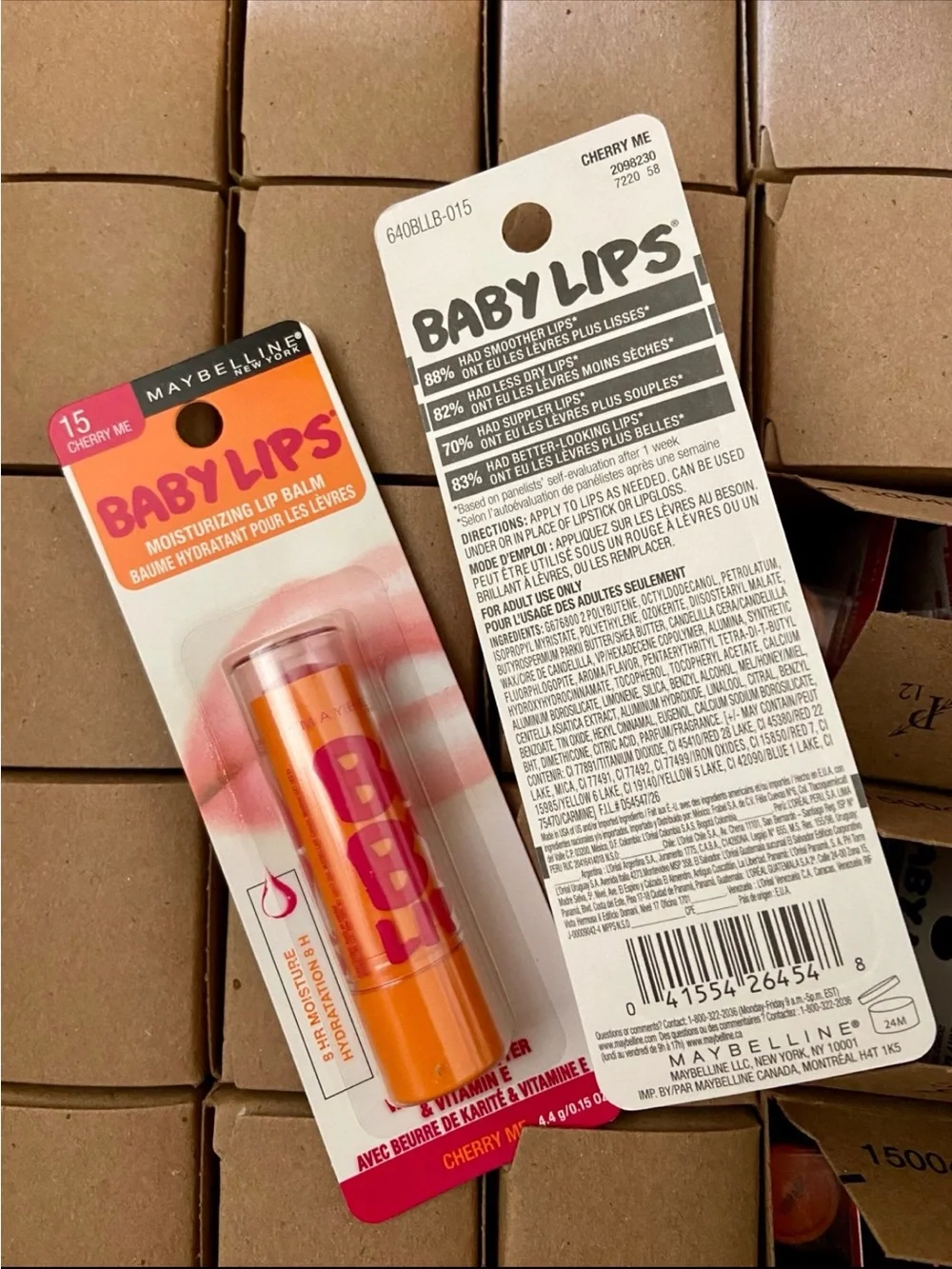 💎 WHOLESALE BUNDLE  Case Maybelline Baby Lips Lip Balm 50 Pieces New In Package